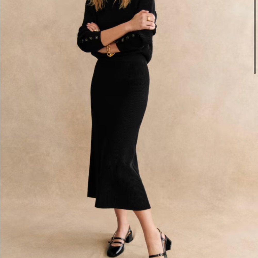 Sezane Naelle skirt Black